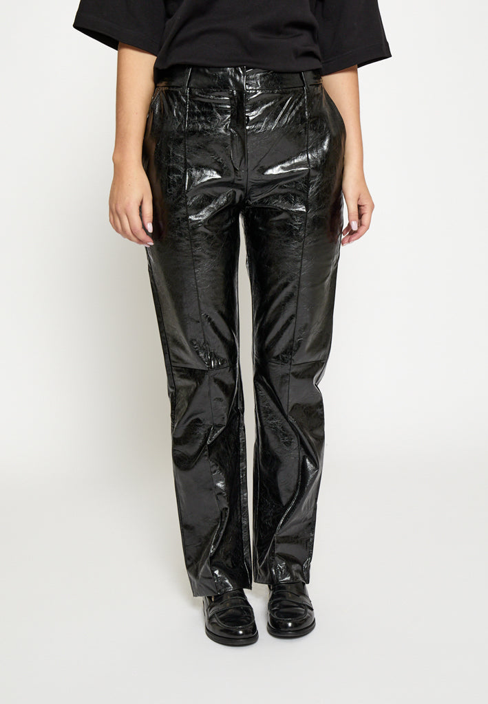 Minus Agathe PU Pant Pant 100 Black