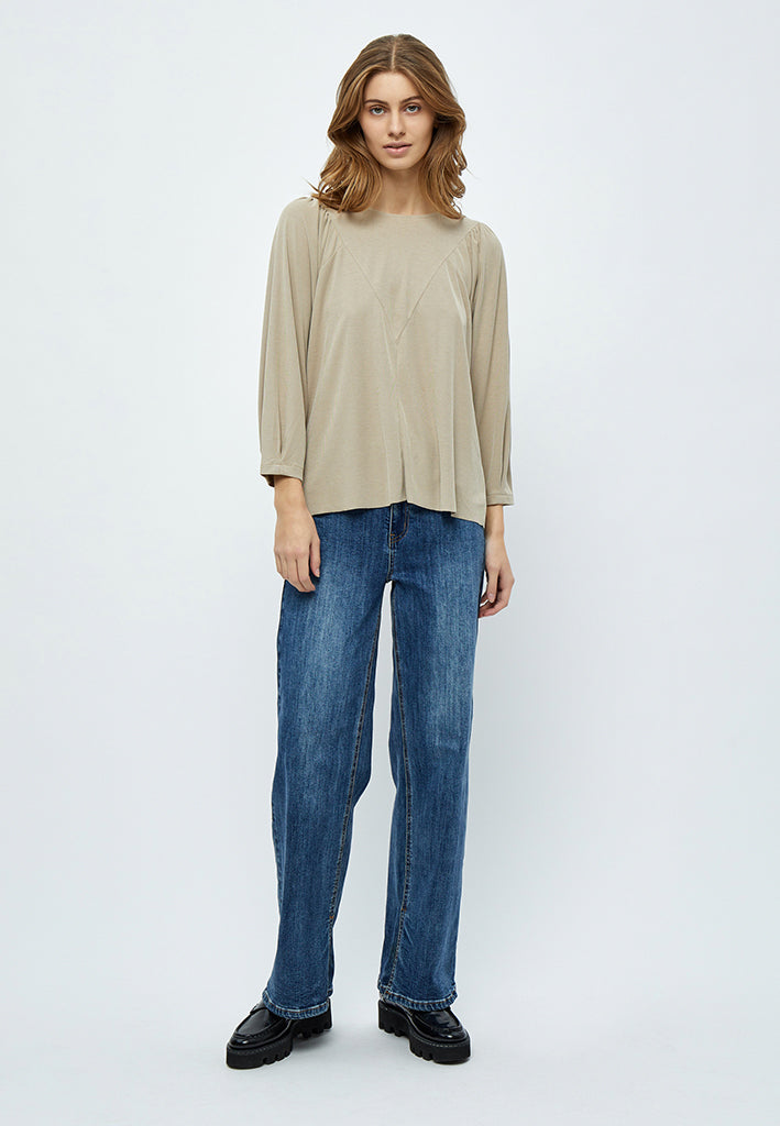 Desires Amalia 3/4 Sleeve T-shirt T-Shirt 0021 Cobblestone