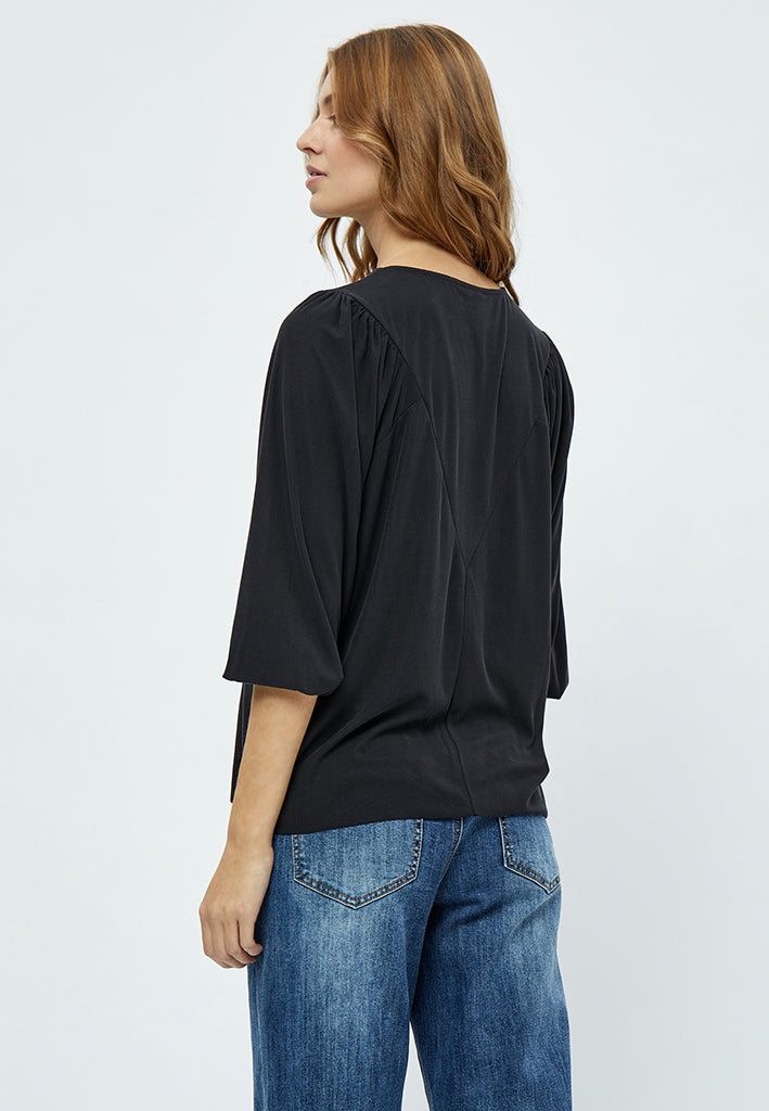 Desires Amalia 3/4 Sleeve T-shirt T-Shirt 9000 Black