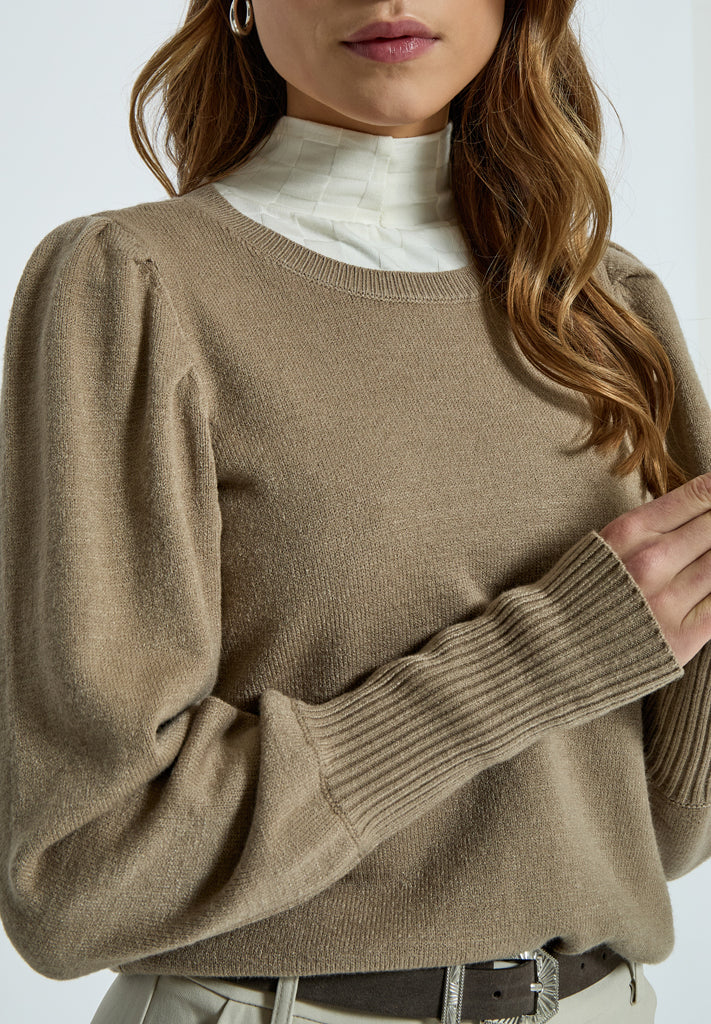 Peppercorn Anissa Pullover Pullover 0178M Winter Twig Sand Melange