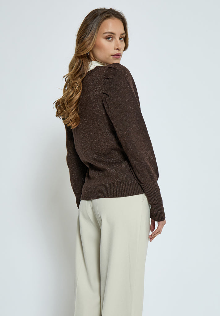 Peppercorn Anissa Pullover Pullover 5406MET Coffee Bean Brown Metallic