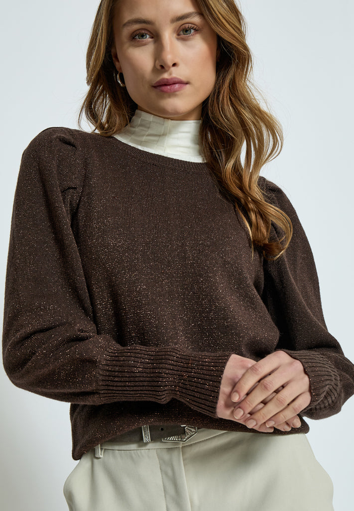 Peppercorn Anissa Pullover Pullover 5406MET Coffee Bean Brown Metallic