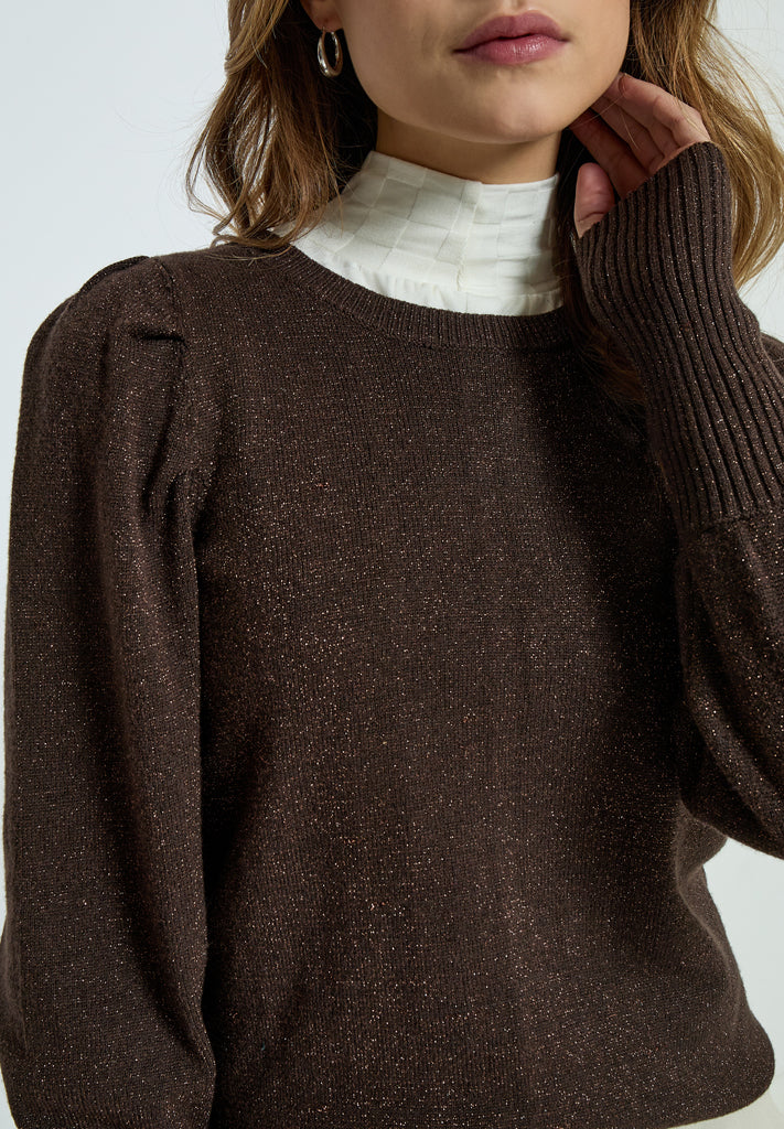 Peppercorn Anissa Pullover Pullover 5406MET Coffee Bean Brown Metallic