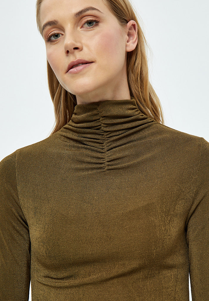 Desires Bob High Neck Long Sleeve T-Shirt T-Shirt 5168S Beech Green ST