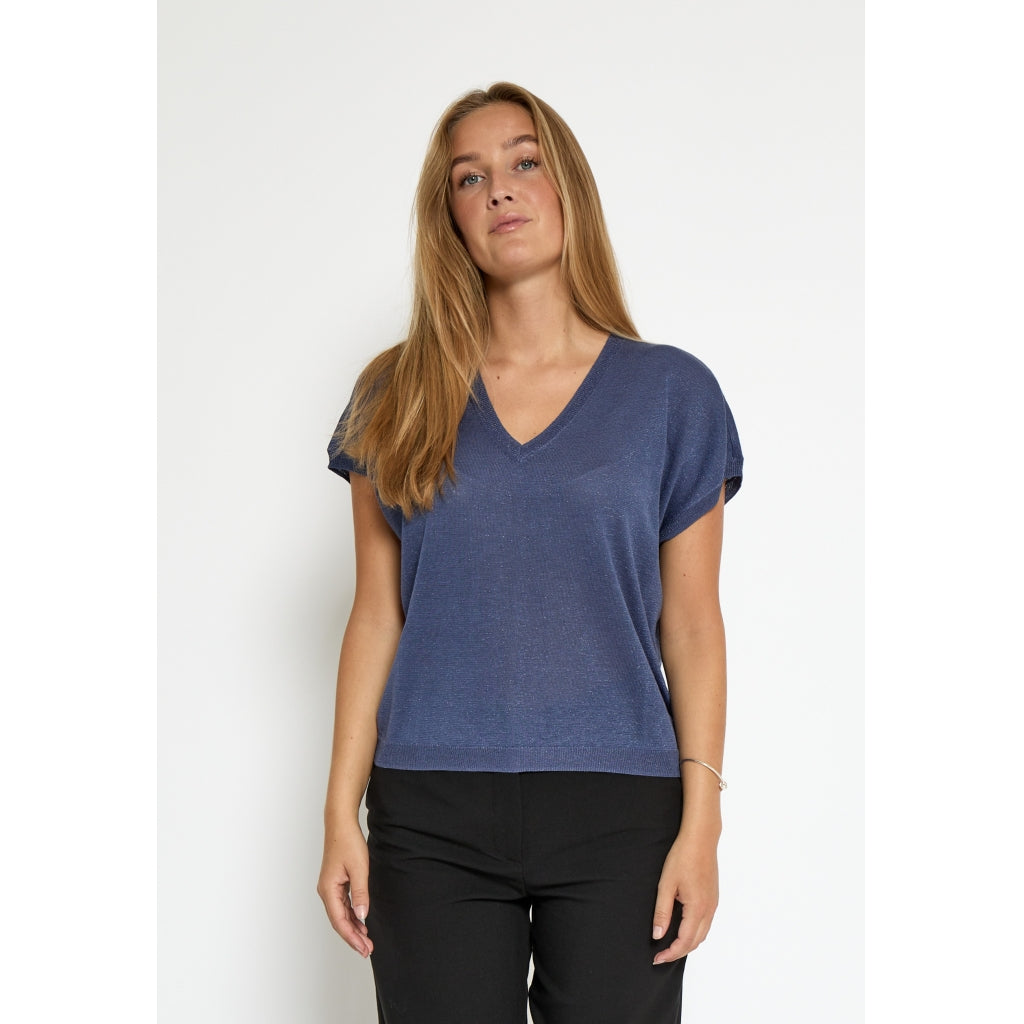 Minus Carlina Knit T-Shirt T-Shirt 2216MET Nightshadow Metal.