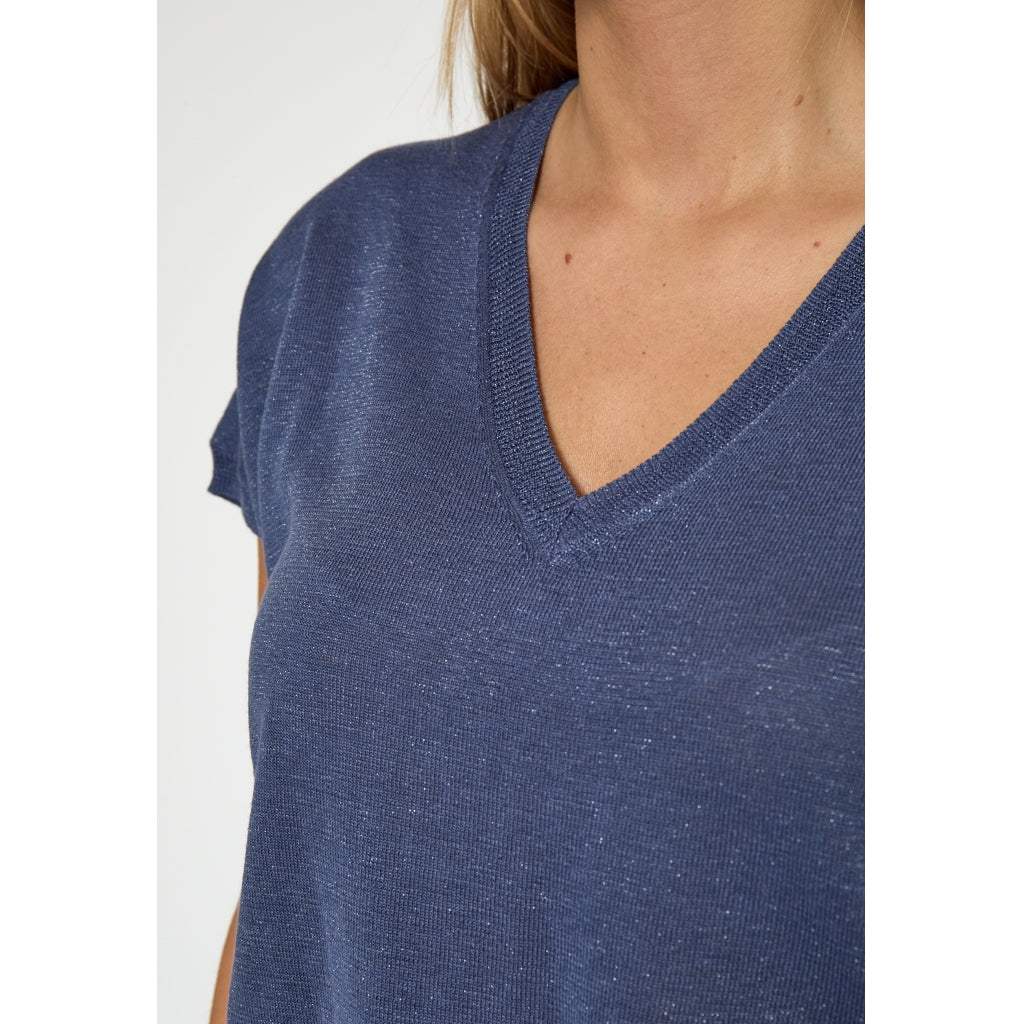 Minus Carlina Knit T-Shirt T-Shirt 2216MET Nightshadow Metal.