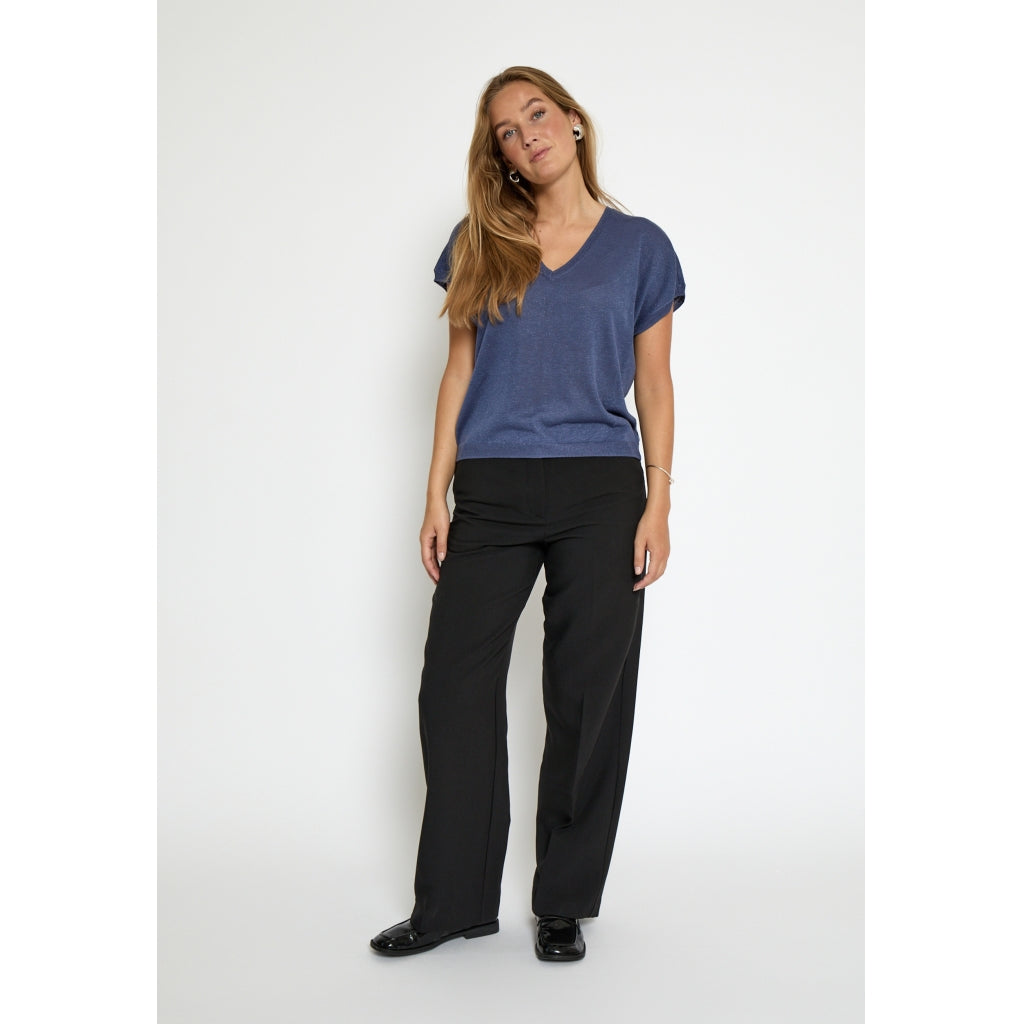 Minus Carlina Knit T-Shirt T-Shirt 2216MET Nightshadow Metal.