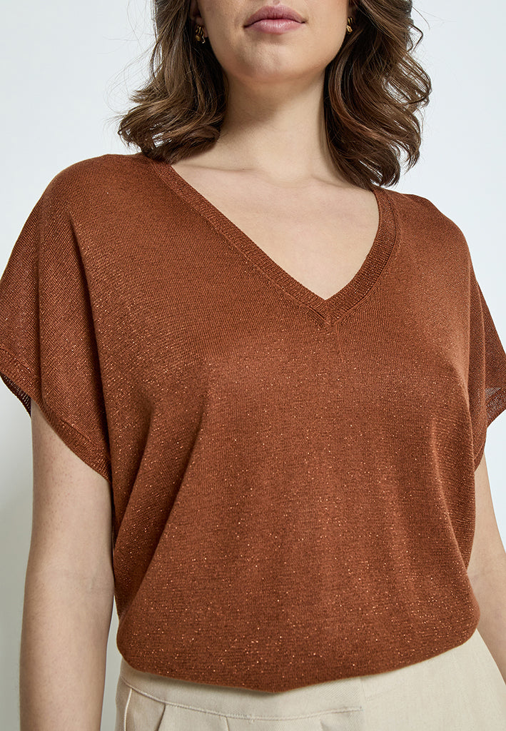 Minus Carlina Knit T-Shirt T-Shirt 3000L Desert Sand Metal.