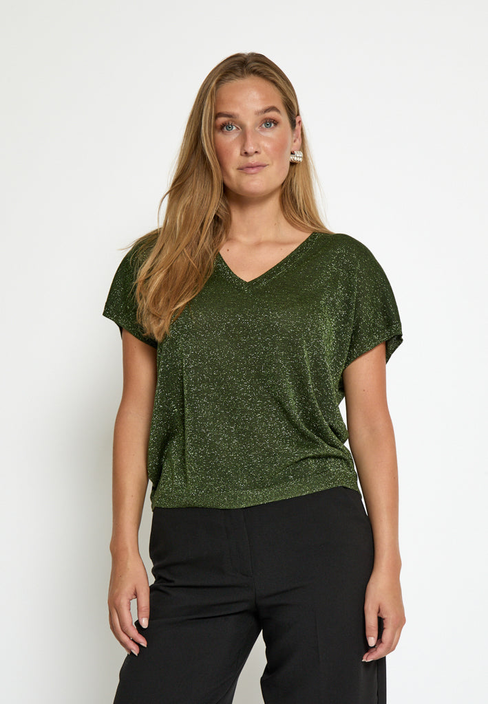 Minus Carlina Knit T-Shirt T-Shirt 3835Met Rifle Green Metal.