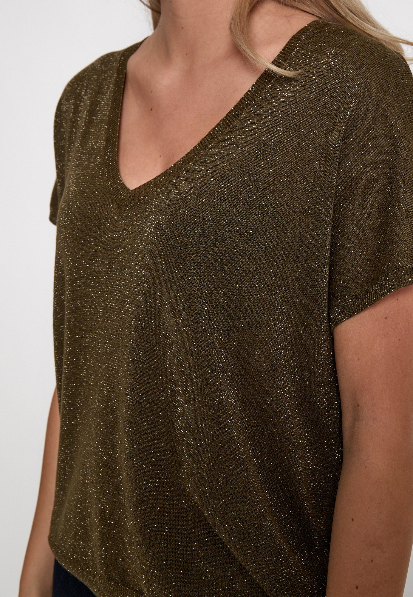 Minus Carlina Knit T-Shirt T-Shirt 5168MET Beech Green Met.