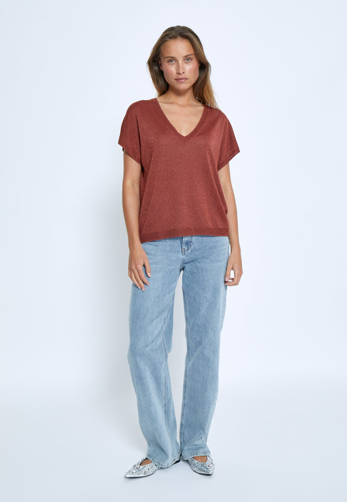 Minus Carlina Knit T-Shirt T-Shirt 713MET Fudge Purple Met.