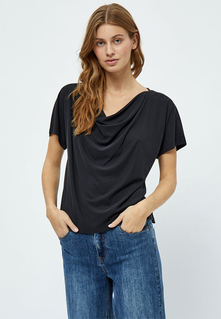Desires DSAmalia Drape T-Shirt T-Shirt 9000 Black