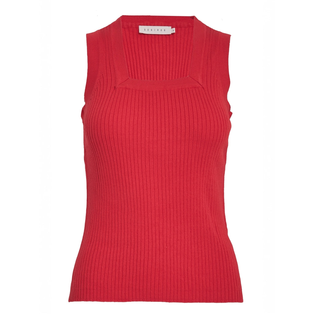Desires DSAneli Rib Square Neck Top Top 4622 Watermelon