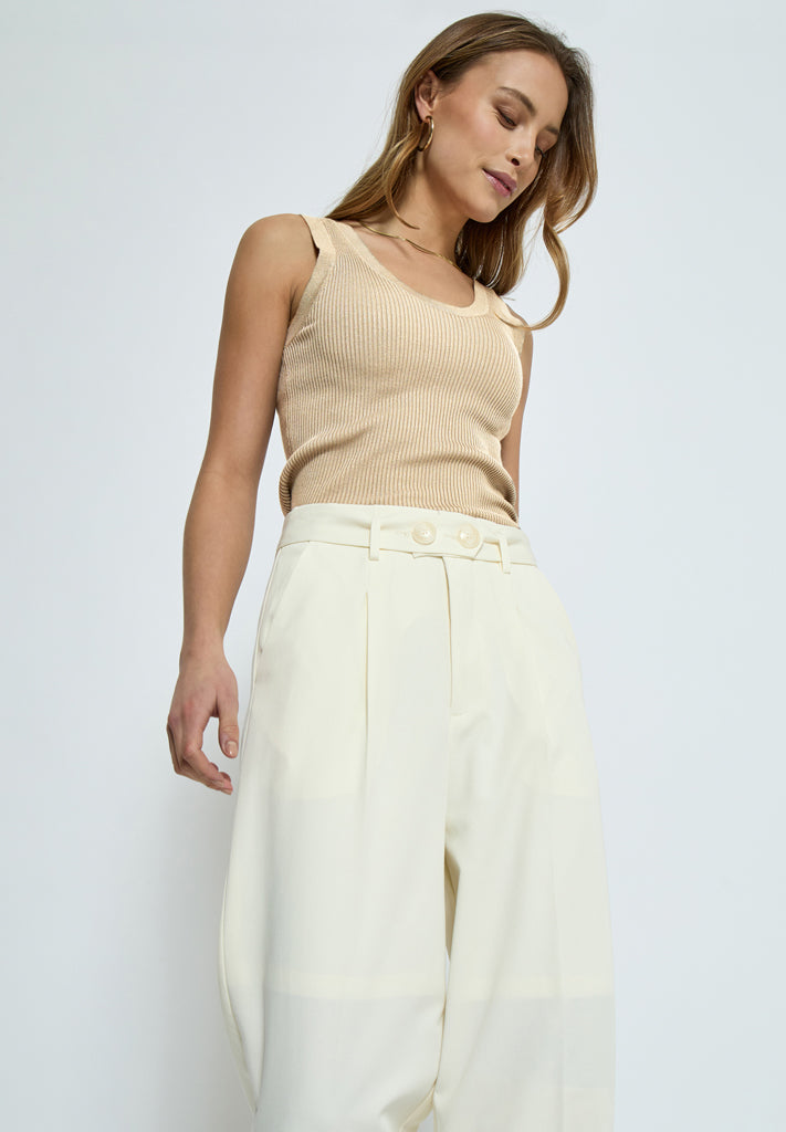 Desires DSAneli Rib Tank Top Top 0265 Sandshell