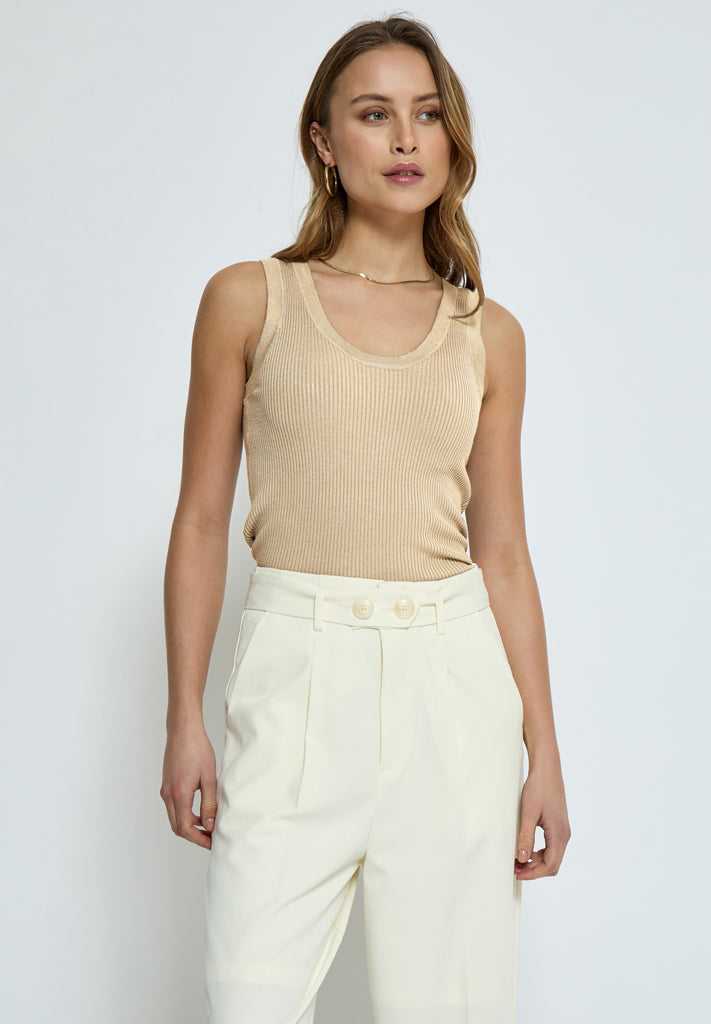 Desires DSAneli Rib Tank Top Top 0265 Sandshell