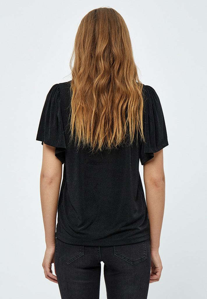 Desires DSBob Flounce Top T-Shirt 9000 Black