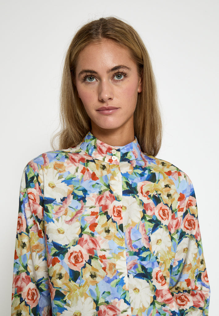 Desires DSCamilla Bow Shirt Shirt 0985P Bog Sand Print