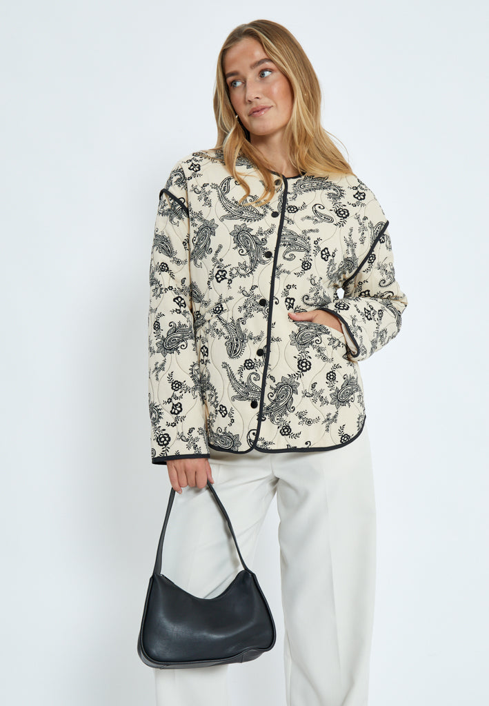 Desires DSCora Qualited Jacket Jacket 2206P Fog Sand Print