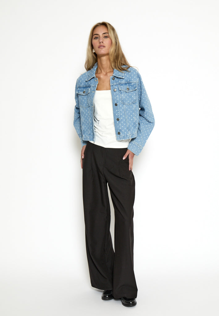 Desires DSDaniella Cropped Denim Jacket Jacket 9600 Light Blue Wash