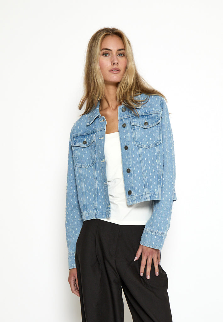 Desires DSDaniella Cropped Denim Jacket Jacket 9600 Light Blue Wash