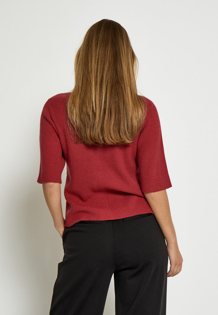 Desires DSDelta Short Sleeve Knit Cardigan Cardigans 4056 Cardinal Red