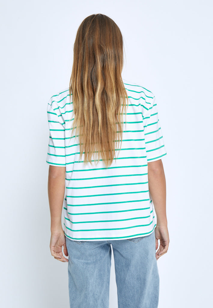 Desires DSElin Striped T-Shirt T-Shirt 4419S Ming Green Stripe