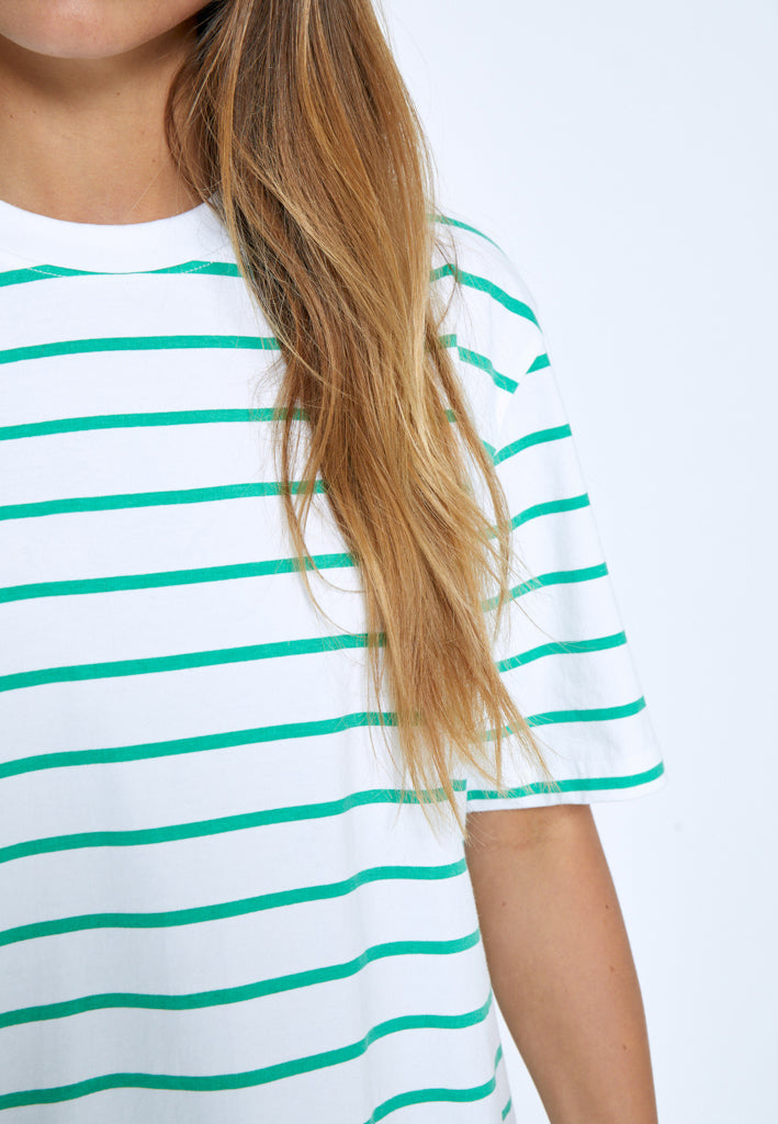 Desires DSElin Striped T-Shirt T-Shirt 4419S Ming Green Stripe