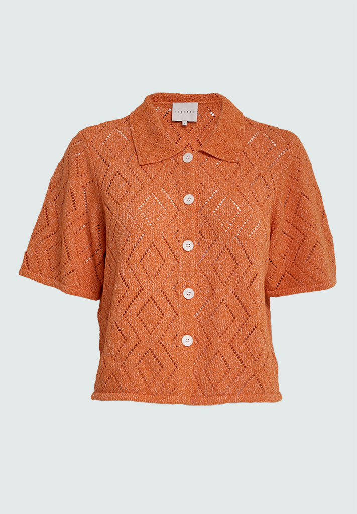 Desires DSElsa Crochet Shirt Shirt 6511 Russet Orange