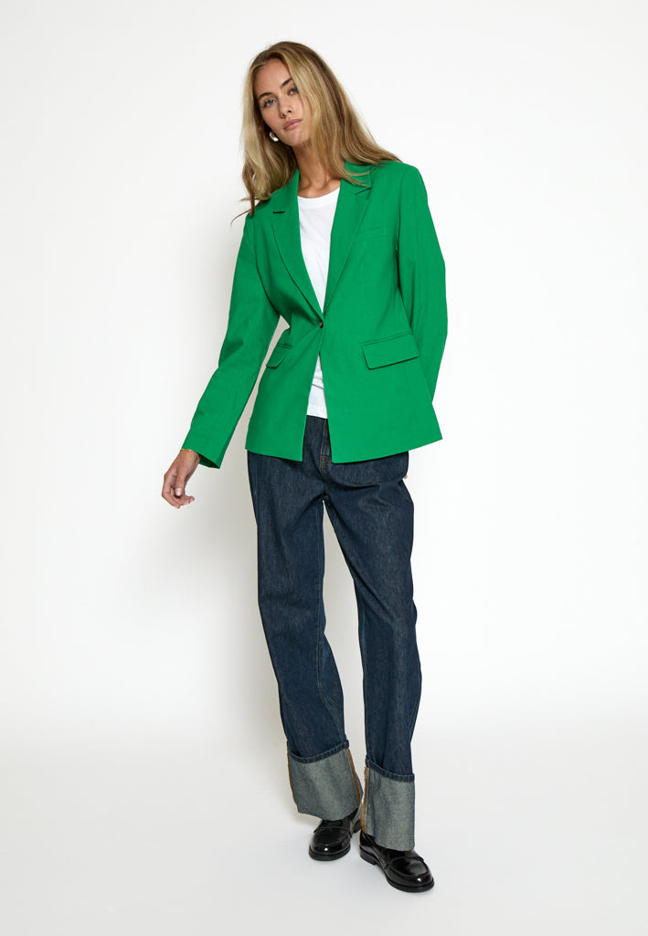 Desires DSEmily Linen Blazer Blazer 4419 Ming Green