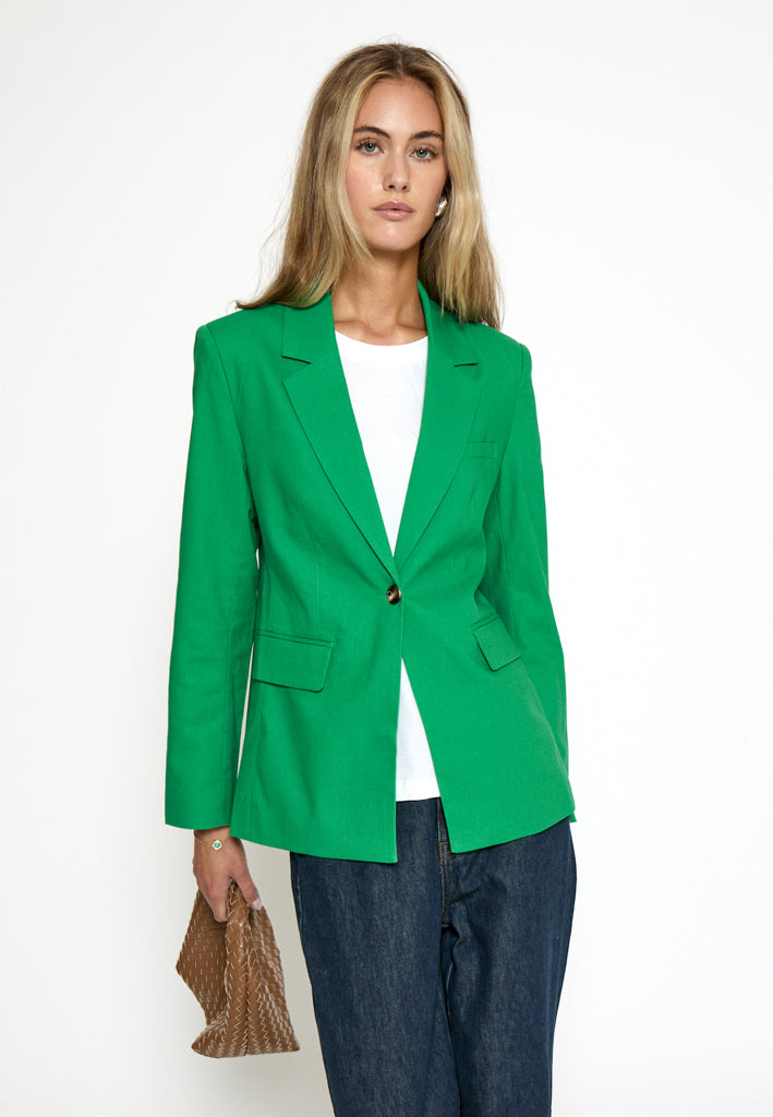 Desires DSEmily Linen Blazer Blazer 4419 Ming Green