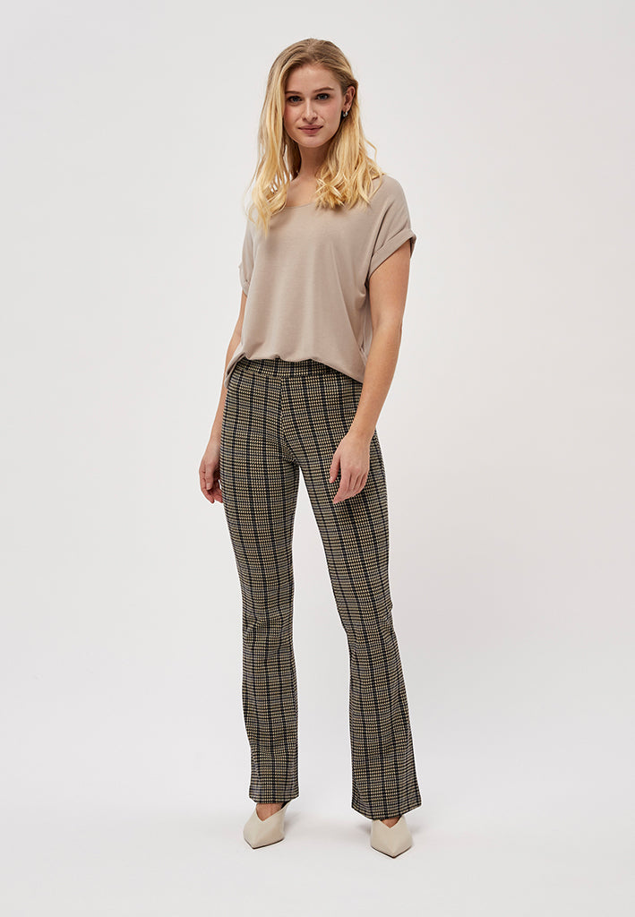 Desires DSEninna Flared Leggings Leggings 0021C Cobblestone Checked