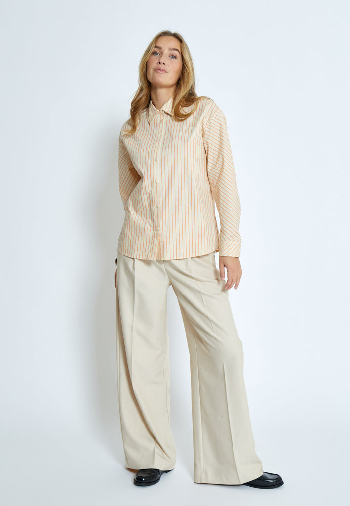 Desires DSEverly Striped Shirt Shirt 6511S Russet Orange Stripe