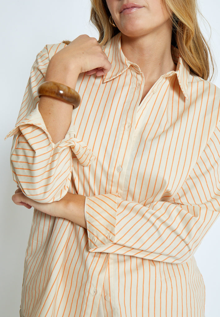 Desires DSEverly Striped Shirt Shirt 6511S Russet Orange Stripe