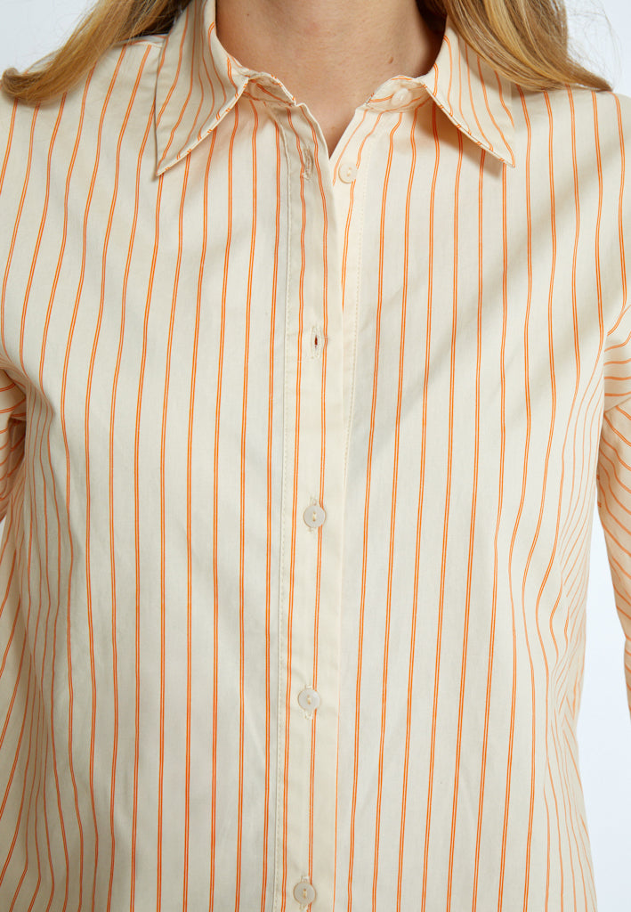 Desires DSEverly Striped Shirt Shirt 6511S Russet Orange Stripe