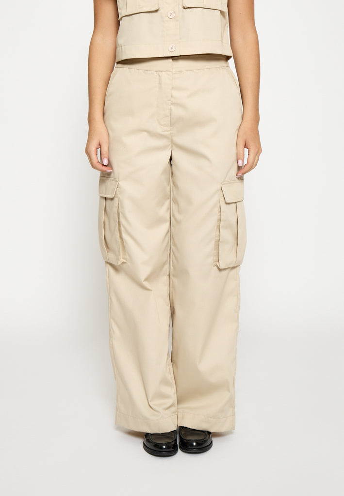 Desires DSFaye Mid Waisted Wide Leg Pant Pant 2105 Feather Gray