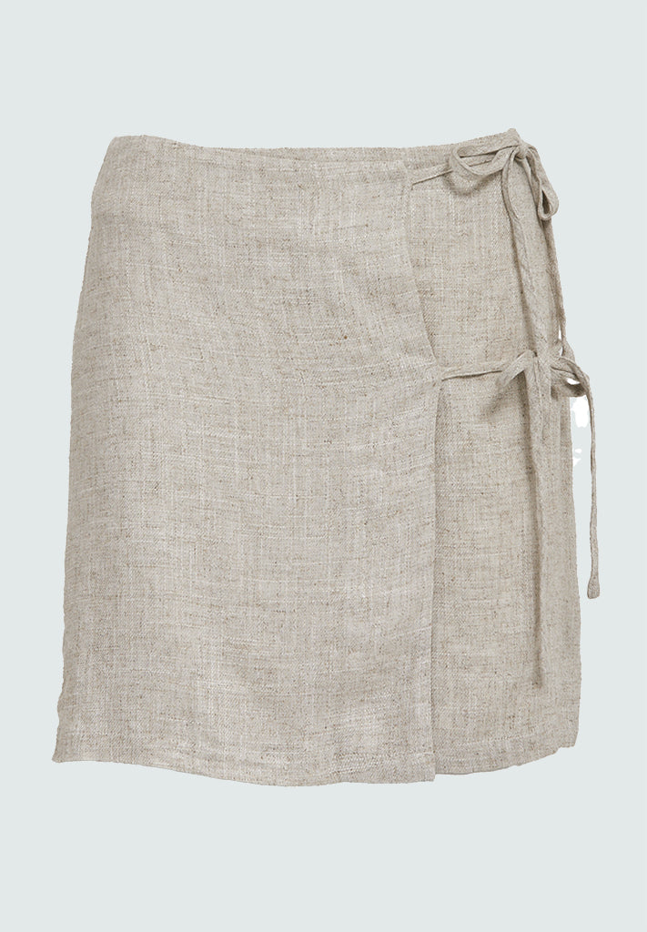 Desires DSFelicia Tie Short Skirt Skirt 2105M Feather Gray Melange