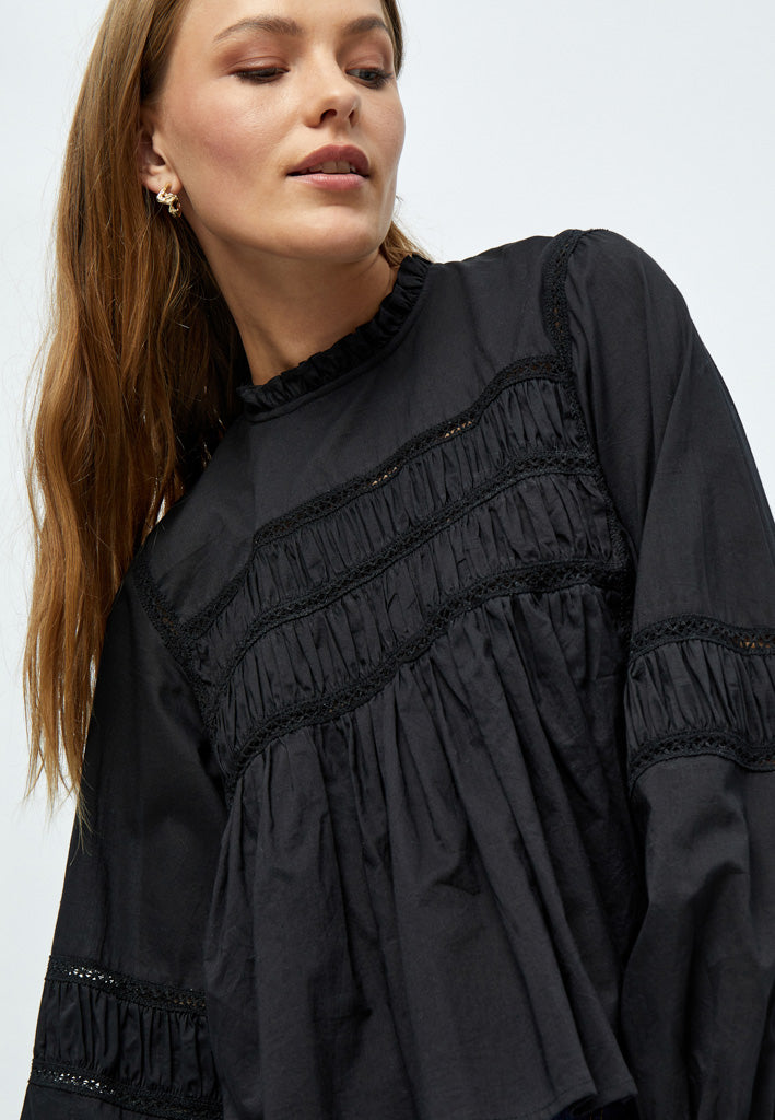 Desires DSFelix Lace Detailed Blouse Blouse 9000 Black