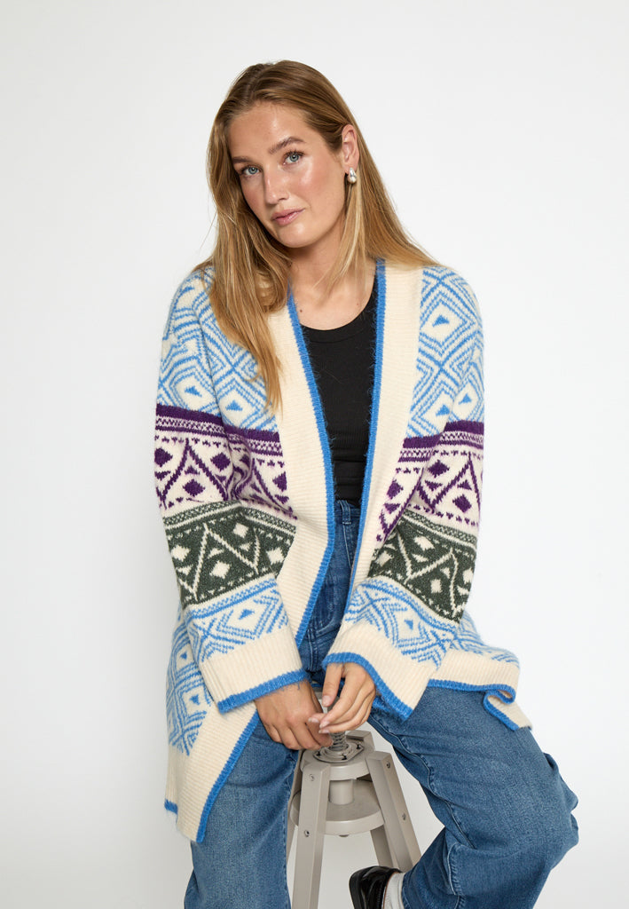 Desires DSFija Long Sleeve Knit Cardigan Cardigans 1003 Azure Blue