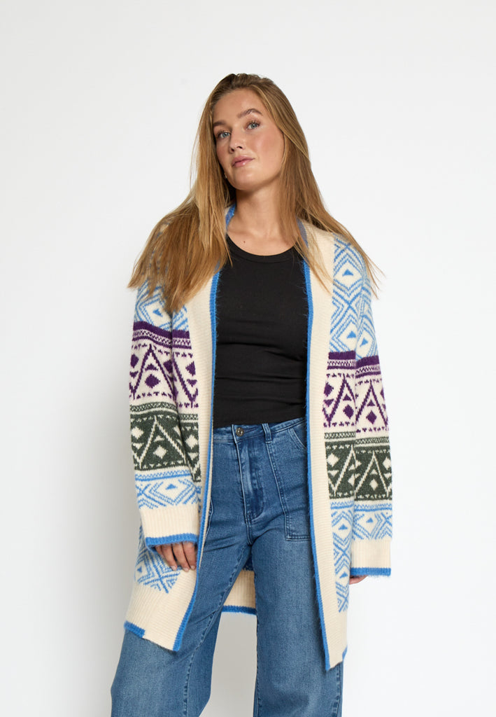 Desires DSFija Long Sleeve Knit Cardigan Cardigans 1003 Azure Blue