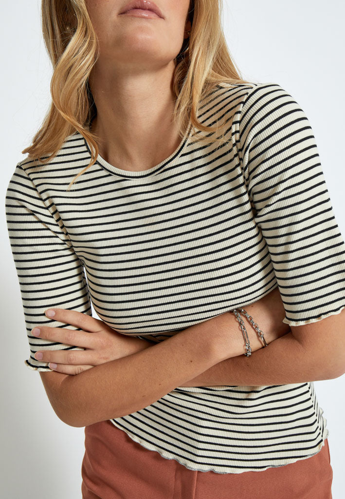 Desires DSFinley Rib T-Shirt T-Shirt 9000S Black Stripe
