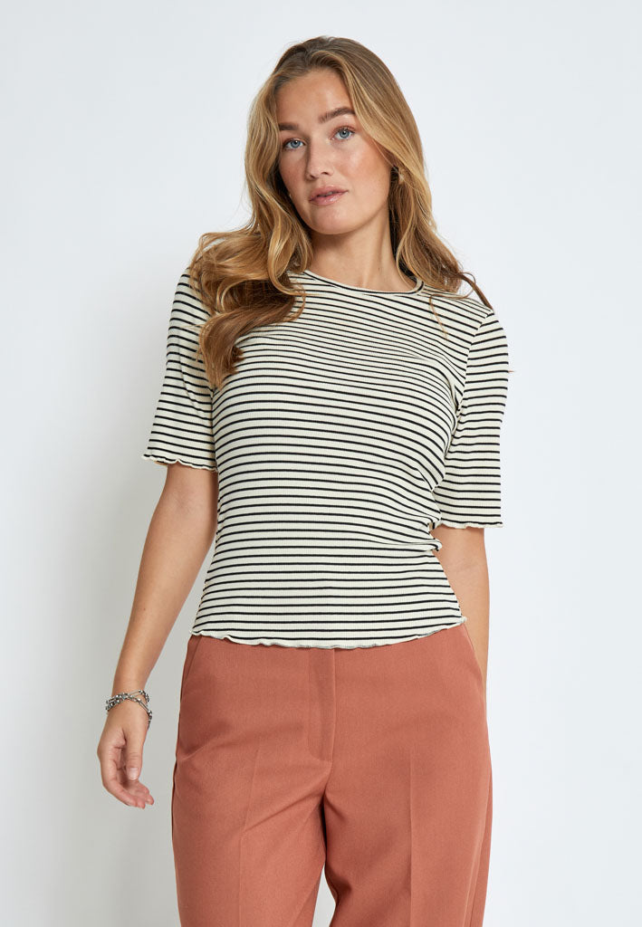 Desires DSFinley Rib T-Shirt T-Shirt 9000S Black Stripe