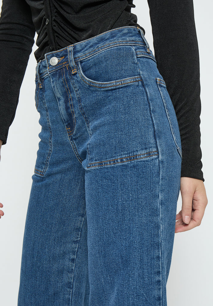 Desires DSFlorence HW Denim Pants Jeans 9620 Dark Blue