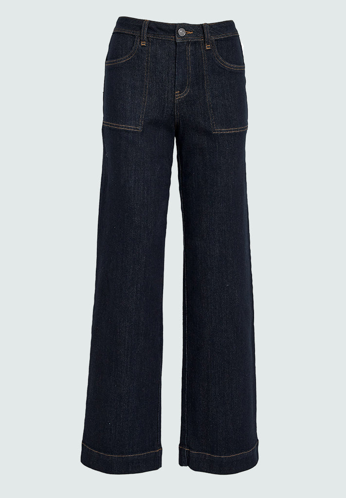 Desires DSFlorence HW Denim Pants FL Jeans 9699 Dark Blue Rinse