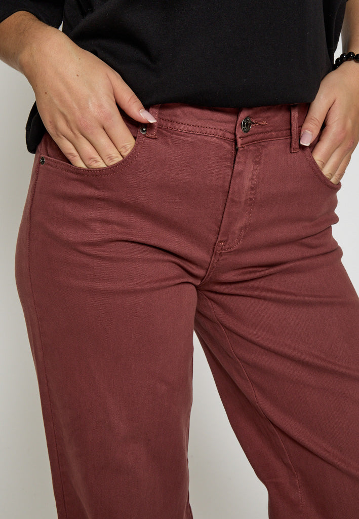 Desires DSFlorence MW Pants Jeans 5047 CHERRY MAHOGANY