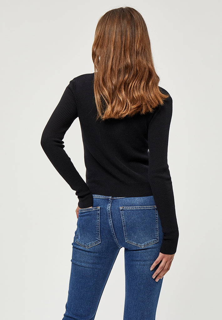 Desires DSGeisha Rib Cardigan Cardigans 9000 Black