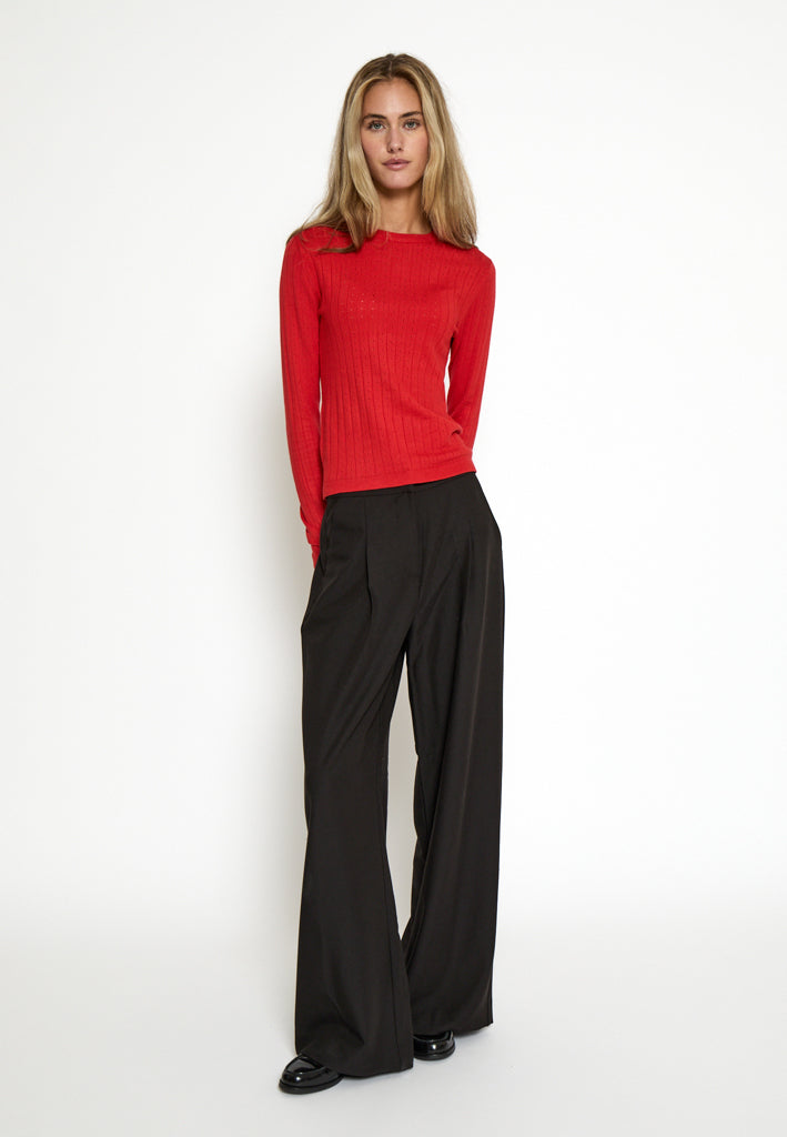 Desires DSGeisha Rib Holepattern Knit Pullover Pullover 4053 Bittersweet Red