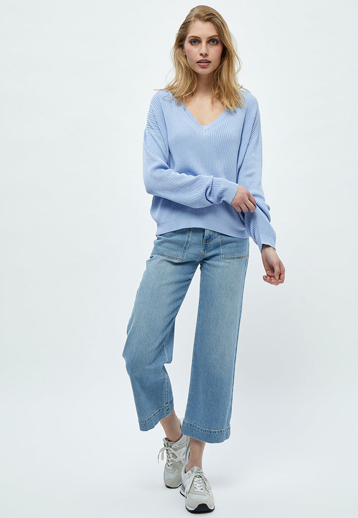 Desires DSGeisha Rib V Pullover Pullover 2272 Serenity Blue