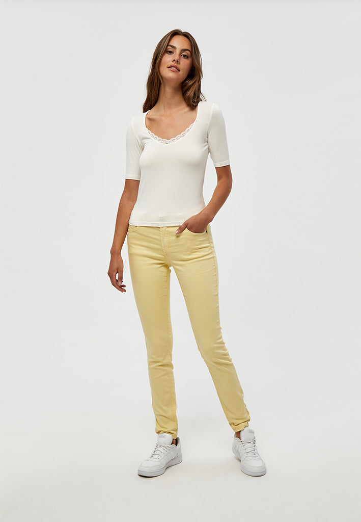 Desires DSGiselle Lace T-Shirt T-Shirt 0001 White