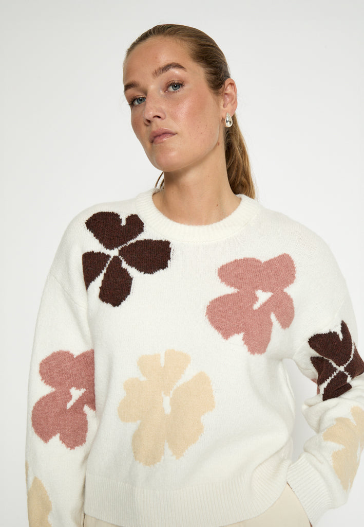 Desires DSHailey GRS Knit Pullover Pullover 235P Cloud Dancer Print