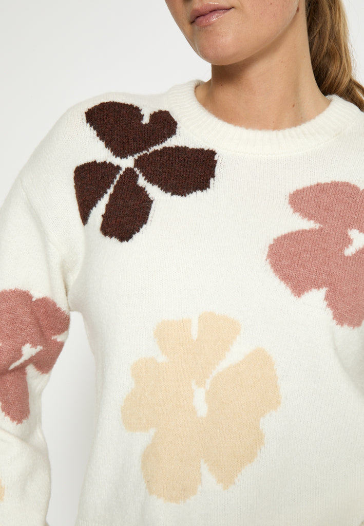 Desires DSHailey GRS Knit Pullover Pullover 235P Cloud Dancer Print